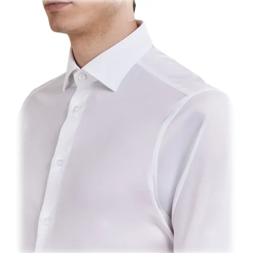 Cruna Shirts-- Manhattan Shirt - 1526 - White - Handmade in Italy - Luxury High Quality Collection - Avvenice