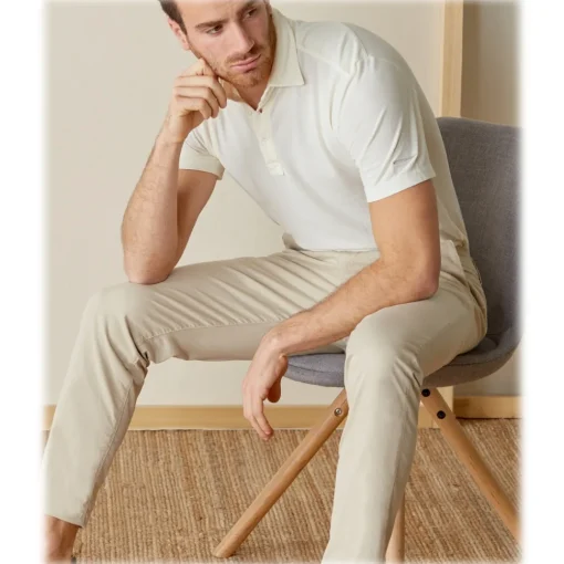 Cruna Trousers-- Marais Trousers in Cotton - 510 - ECRU - Handmade in Italy - Luxury High Quality Pants - Avvenice