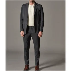 Cruna Trousers-- Marais Trousers in Tech Wool - 648 - Slate - Handmade in Italy - Luxury High Quality Pants - Avvenice