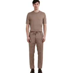 Cruna Trousers-- Mitte Trousers - 1510 - Toupe - Handmade in Italy - Luxury High Quality Collection - Avvenice