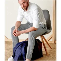 Cruna Trousers-- Mitte Trousers in Fresh Wool - 562 - Medium Grey - Handmade in Italy - Luxury High Quality Pants - Avvenice