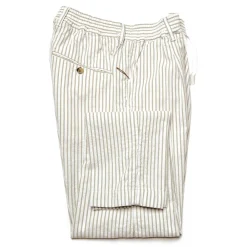 Cruna Trousers-- Mitte Trousers in Cotton - 533 - Beige - Handmade in Italy - Luxury High Quality Pants - Avvenice