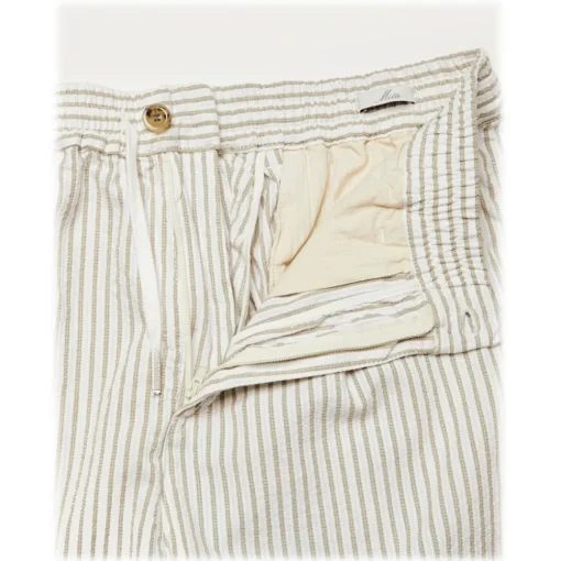 Cruna Trousers-- Mitte Trousers in Cotton - 533 - Beige - Handmade in Italy - Luxury High Quality Pants - Avvenice