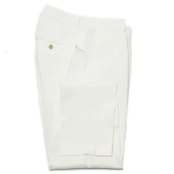 Cruna Trousers-- New Town Trousers in Cotton - 522 - Off White - Handmade in Italy - Luxury High Quality Pants - Avvenice
