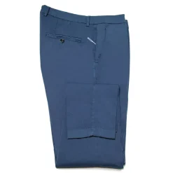 Cruna Trousers-- New Town Trousers in Cotton - 520 - Avio - Handmade in Italy - Luxury High Quality Pants - Avvenice