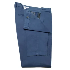 Cruna Trousers-- New Town Trousers in Cotton - 520 - Avio - Handmade in Italy - Luxury High Quality Pants - Avvenice