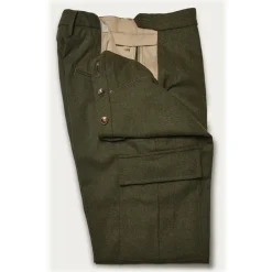 Cruna Trousers-- Raval Cargo Wool Trousers - 476 - Army - Handmade in Italy - Luxury High Quality Pants - Avvenice