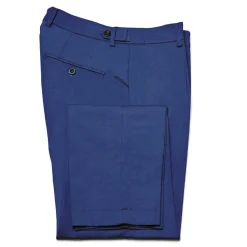 Cruna Trousers-- Raval Trousers in Cotton - 520 - Avio - Handmade in Italy - Luxury High Quality Pants - Avvenice
