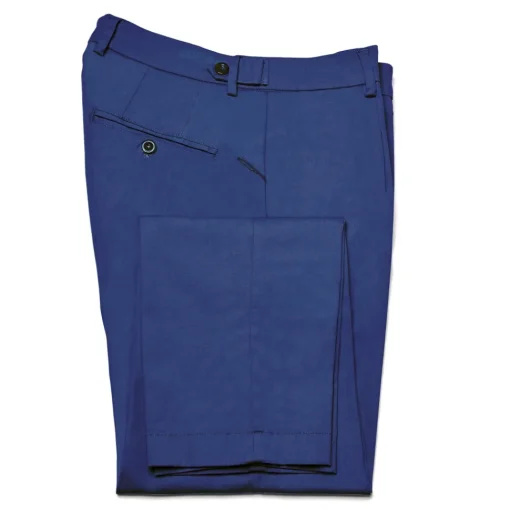 Cruna Trousers-- Raval Trousers in Cotton - 520 - Avio - Handmade in Italy - Luxury High Quality Pants - Avvenice