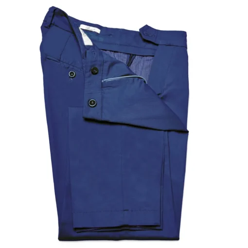 Cruna Trousers-- Raval Trousers in Cotton - 520 - Avio - Handmade in Italy - Luxury High Quality Pants - Avvenice