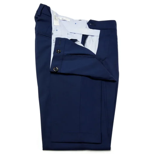 Cruna Trousers-- Raval Trousers in Fresh Wool - 560 - Navy - Handmade in Italy - Luxury High Quality Pants - Avvenice