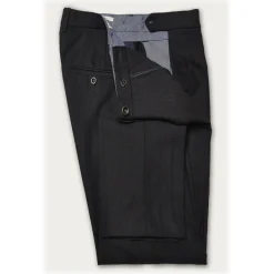 Cruna Trousers-- Raval Trousers in Wool and Cotton - 623 - Night Blue - Handmade in Italy - Luxury High Quality Pants - Avvenice