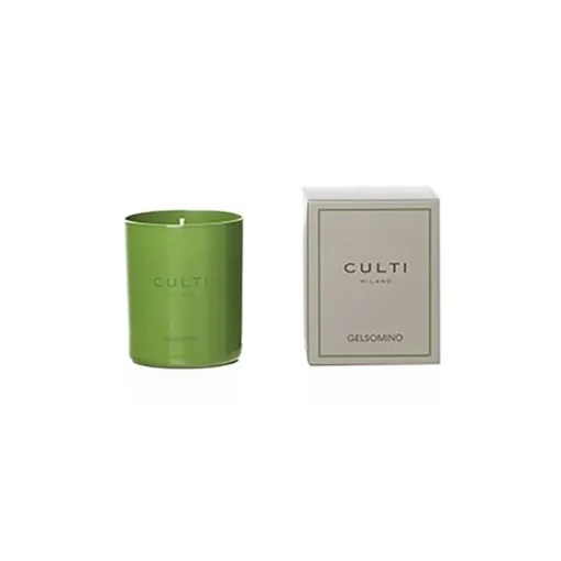 Culti Milano Environment-- Candle Color 250 gr - Gelsomino - Room Fragrances - Green - Fragrances - Luxury - Avvenice