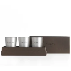 Culti Milano Environment-- Giftbox Candeline Ebano Esperide Velvet Silver - Gift Box - Room Fragrances - Fragrances - Luxury - Avvenice
