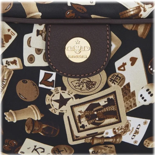 Divo Diva Bags-- Las Vegas - Dark Brown - Leather Handbag - Made in Italy - Life is a Game Collection - Luxury High Quality - Avvenice