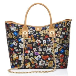 Divo Diva Bags-- Macao - Black - Leather Handbag - Made in Italy - Life is a Game Collection - Luxury High Quality - Avvenice