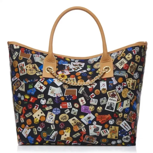 Divo Diva Bags-- Macao - Black - Leather Handbag - Made in Italy - Life is a Game Collection - Luxury High Quality - Avvenice