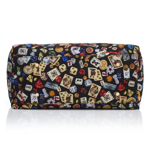 Divo Diva Bags-- Macao - Black - Leather Handbag - Made in Italy - Life is a Game Collection - Luxury High Quality - Avvenice