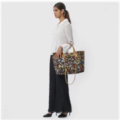 Divo Diva Bags-- Macao - Black - Leather Handbag - Made in Italy - Life is a Game Collection - Luxury High Quality - Avvenice