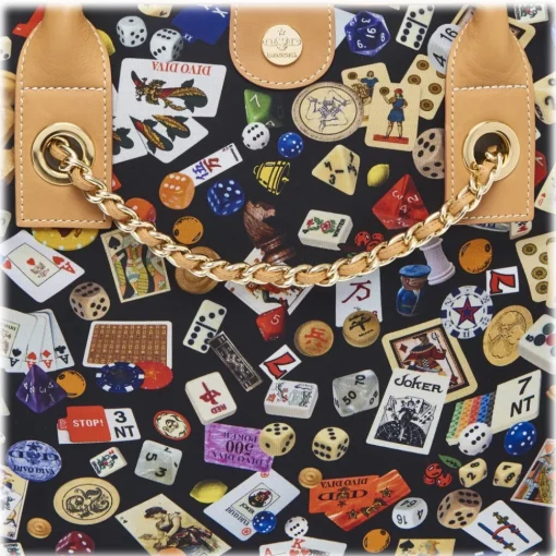 Divo Diva Bags-- Macao - Black - Leather Handbag - Made in Italy - Life is a Game Collection - Luxury High Quality - Avvenice