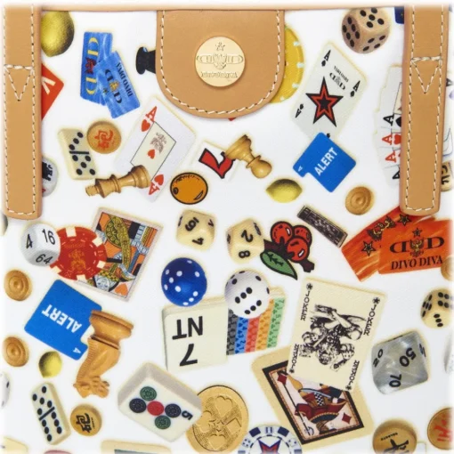 Divo Diva Bags-- Marbella - White - Leather Handbag - Made in Italy - Life is a Game Collection - Luxury High Quality - Avvenice