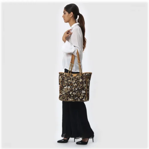 Divo Diva Bags-- Miami - Brown - Leather Handbag - Made in Italy - Life is a Game Collection - Luxury High Quality - Avvenice