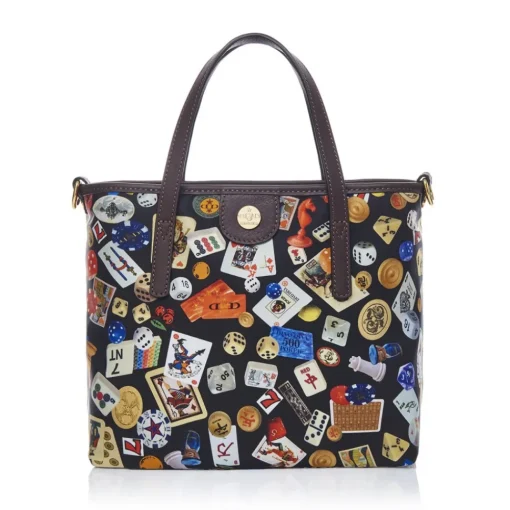 Divo Diva Bags-- Niagara - Dark Black - Leather Handbag - Made in Italy - Life is a Game Collection - Luxury High Quality - Avvenice