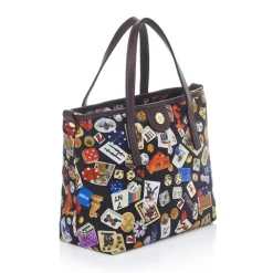 Divo Diva Bags-- Niagara - Dark Black - Leather Handbag - Made in Italy - Life is a Game Collection - Luxury High Quality - Avvenice