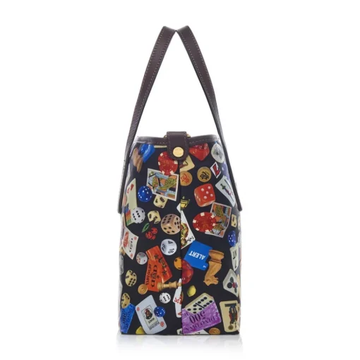 Divo Diva Bags-- Niagara - Dark Black - Leather Handbag - Made in Italy - Life is a Game Collection - Luxury High Quality - Avvenice