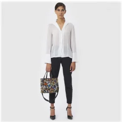 Divo Diva Bags-- Niagara - Dark Black - Leather Handbag - Made in Italy - Life is a Game Collection - Luxury High Quality - Avvenice