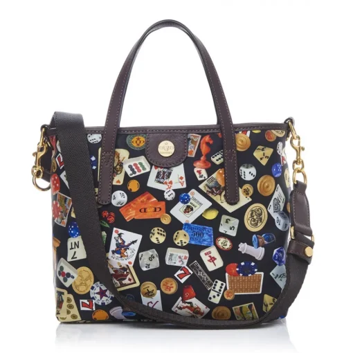 Divo Diva Bags-- Niagara - Dark Black - Leather Handbag - Made in Italy - Life is a Game Collection - Luxury High Quality - Avvenice