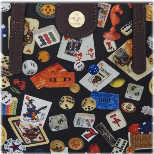 Divo Diva Bags-- Niagara - Dark Black - Leather Handbag - Made in Italy - Life is a Game Collection - Luxury High Quality - Avvenice