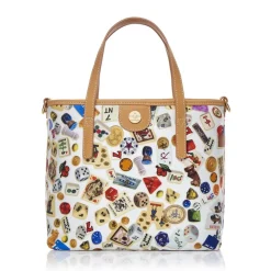 Divo Diva Bags-- Niagara - White - Leather Handbag - Made in Italy - Life is a Game Collection - Luxury High Quality - Avvenice