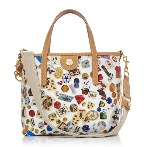 Divo Diva Bags-- Niagara - White - Leather Handbag - Made in Italy - Life is a Game Collection - Luxury High Quality - Avvenice