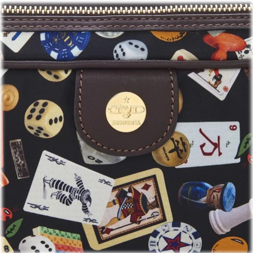 Divo Diva Bags-- Seoul - Dark Black - Leather Handbag - Made in Italy - Life is a Game Collection - Luxury High Quality - Avvenice