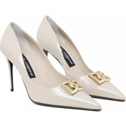 Dolce & Gabbana Shoes-Dolce & Gabbana - Beige Lollo Pumps - Dolce & Gabbana Exclusive Luxury Collection - Avvenice