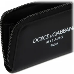 Dolce & Gabbana Wallets-Dolce & Gabbana - Black Logo Print Wallet - Dolce & Gabbana Exclusive Luxury Collection - Avvenice