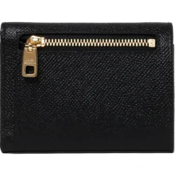 Dolce & Gabbana Wallets-Dolce & Gabbana - Black Branded Tag Wallet - Dolce & Gabbana Exclusive Luxury Collection - Avvenice