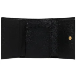 Dolce & Gabbana Wallets-Dolce & Gabbana - Black Branded Tag Wallet - Dolce & Gabbana Exclusive Luxury Collection - Avvenice