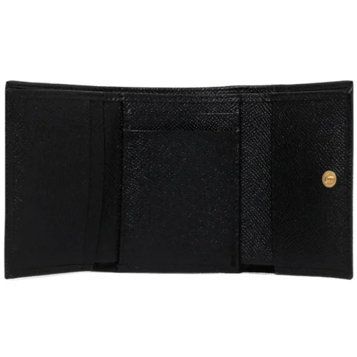 Dolce & Gabbana Wallets-Dolce & Gabbana - Black Branded Tag Wallet - Dolce & Gabbana Exclusive Luxury Collection - Avvenice