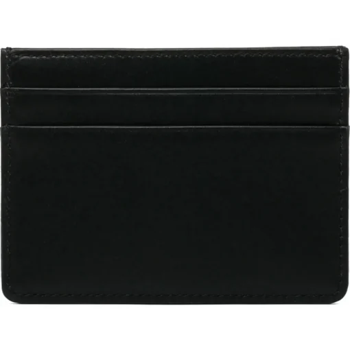 Dolce & Gabbana Wallets-Dolce & Gabbana - Black and Grey Calf Leather Logo Jacquard Card Holder - Dolce & Gabbana Exclusive Luxury Collection - Avvenice