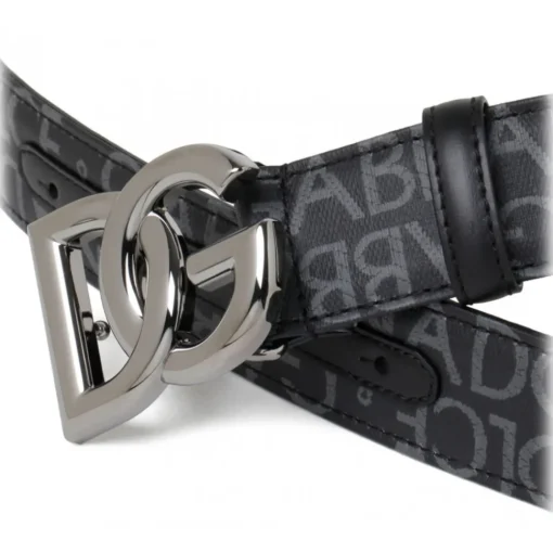 Dolce & Gabbana Belts-Dolce & Gabbana - Black DG Logo Belt - Dolce & Gabbana Exclusive Luxury Collection - Avvenice