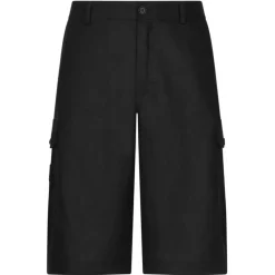Dolce & Gabbana Trousers-Dolce & Gabbana - Black Cargo Shorts - Dolce & Gabbana Exclusive Luxury Collection - Avvenice