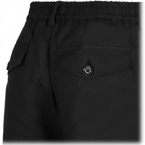 Dolce & Gabbana Trousers-Dolce & Gabbana - Black Cargo Shorts - Dolce & Gabbana Exclusive Luxury Collection - Avvenice