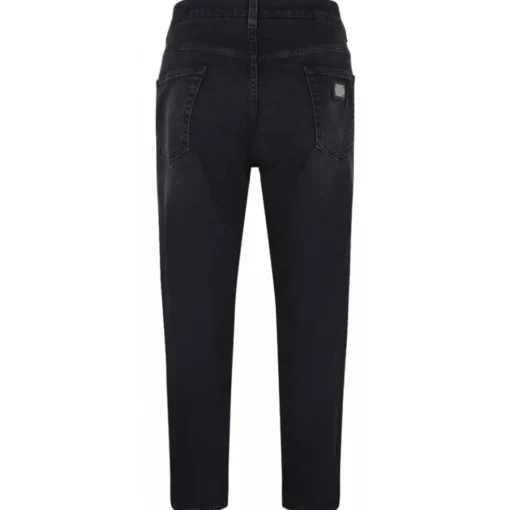 Dolce & Gabbana Trousers-Dolce & Gabbana - Black Tapered Leg Jeans - Dolce & Gabbana Exclusive Luxury Collection - Avvenice