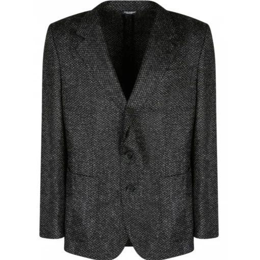 Dolce & Gabbana Jackets-Dolce & Gabbana - Black and Grey Bouclé Blazer - Dolce & Gabbana Exclusive Luxury Collection - Avvenice