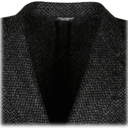 Dolce & Gabbana Jackets-Dolce & Gabbana - Black and Grey Bouclé Blazer - Dolce & Gabbana Exclusive Luxury Collection - Avvenice