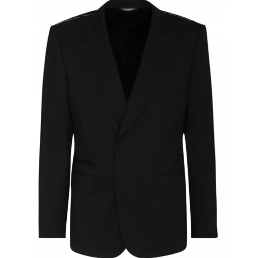 Dolce & Gabbana Jackets-Dolce & Gabbana - Black Single Breasted Blazer - Dolce & Gabbana Exclusive Luxury Collection - Avvenice