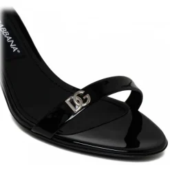 Dolce & Gabbana Shoes-Dolce & Gabbana - Black Keira Sandals - Dolce & Gabbana Exclusive Luxury Collection - Avvenice