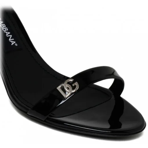 Dolce & Gabbana Shoes-Dolce & Gabbana - Black Keira Sandals - Dolce & Gabbana Exclusive Luxury Collection - Avvenice